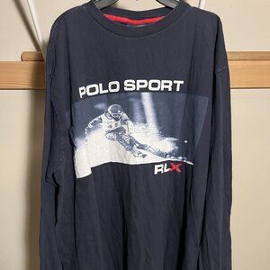 Ralph Lauren Polo Sport Long Sleeve T-Shirt, Navy Blue, XL